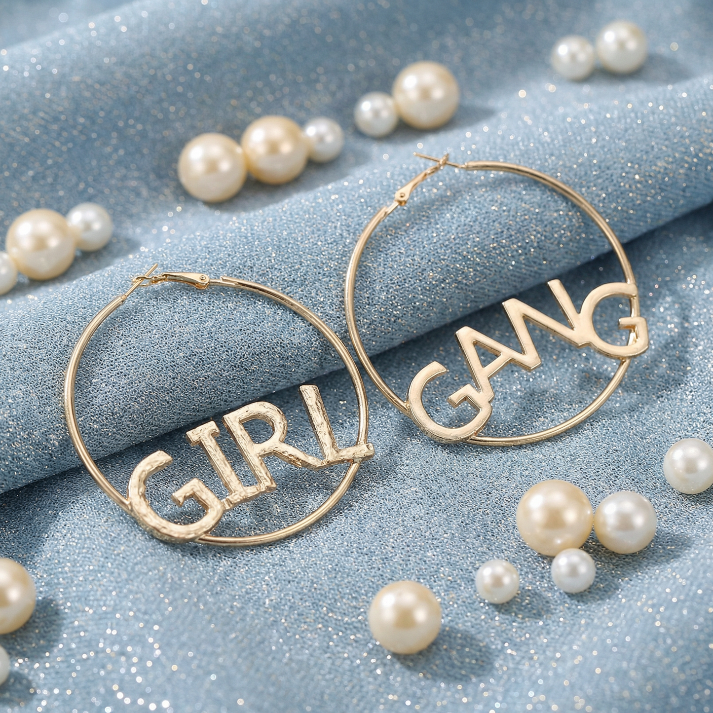GIRL GANG Oversize Gold Hoop Earrings