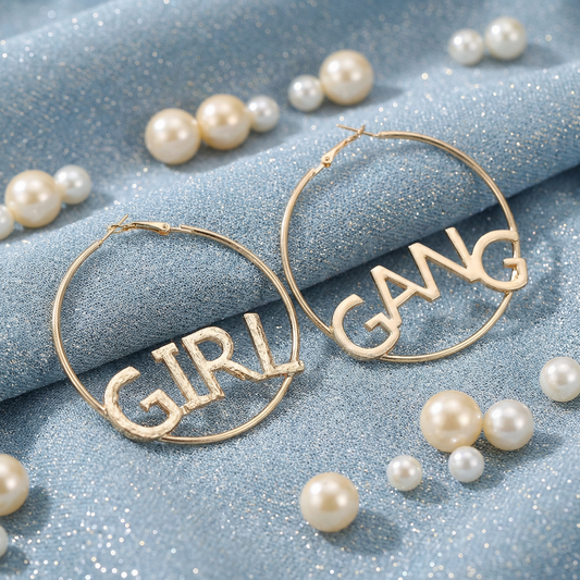 GIRL GANG Oversize Gold Hoop Earrings